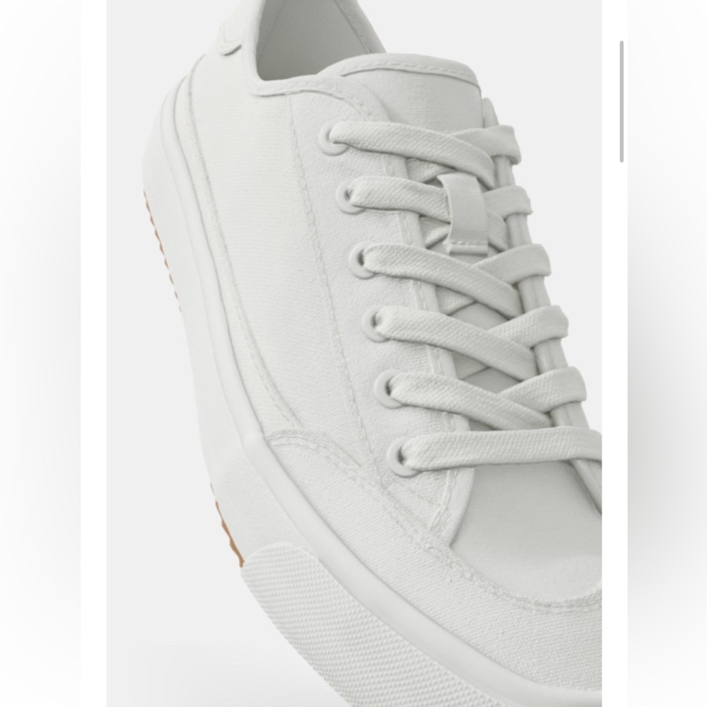 Zara White Canvas Sneakers